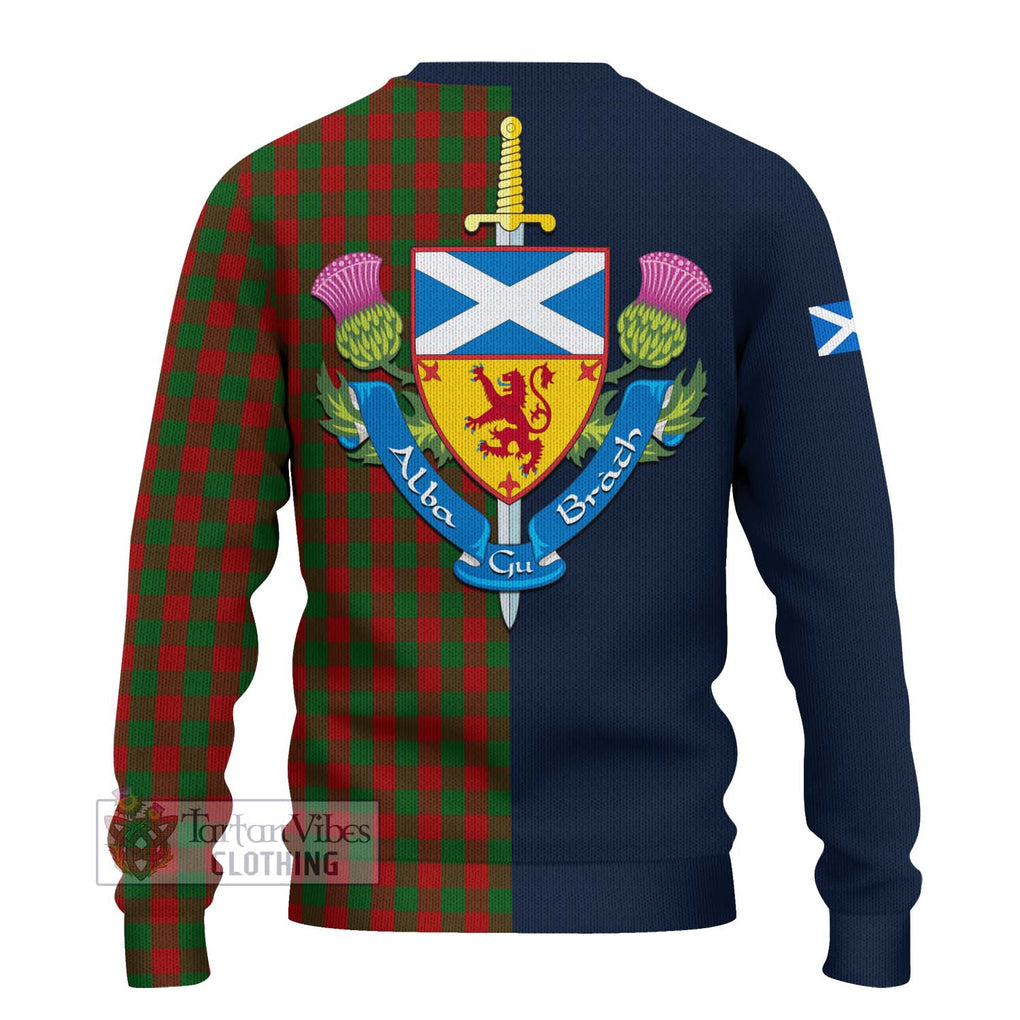 Moncrieff (Moncreiffe) Tartan Ugly Sweater Alba with Scottish Lion Royal Arm Half Style - Tartan Vibes Clothing