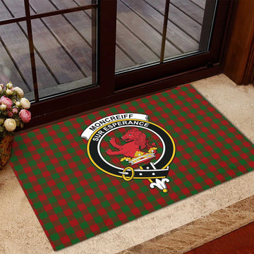 Moncrieff (Moncreiffe) Tartan Rubber Doormat with Family Crest