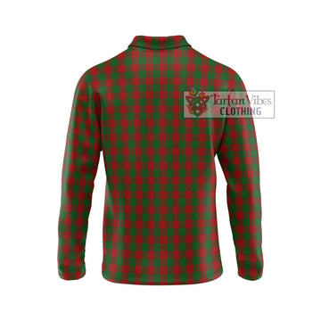 Moncrieff (Moncreiffe) Tartan Long Sleeve Polo Shirt with Family Crest DNA In Me Style - Tartan Vibes Clothing