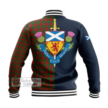 Moncrieff (Moncreiffe) Tartan Baseball Jacket Alba with Scottish Lion Royal Arm Half Style - Tartan Vibes Clothing
