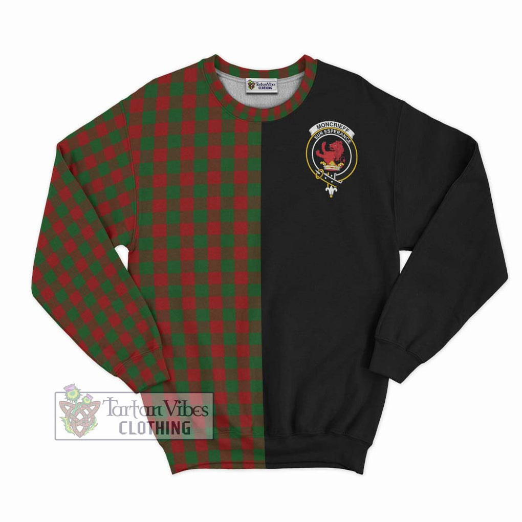 Moncrieff (Moncreiffe) Tartan Sweatshirt with Family Crest and Half Of Me Style - Tartan Vibes Clothing