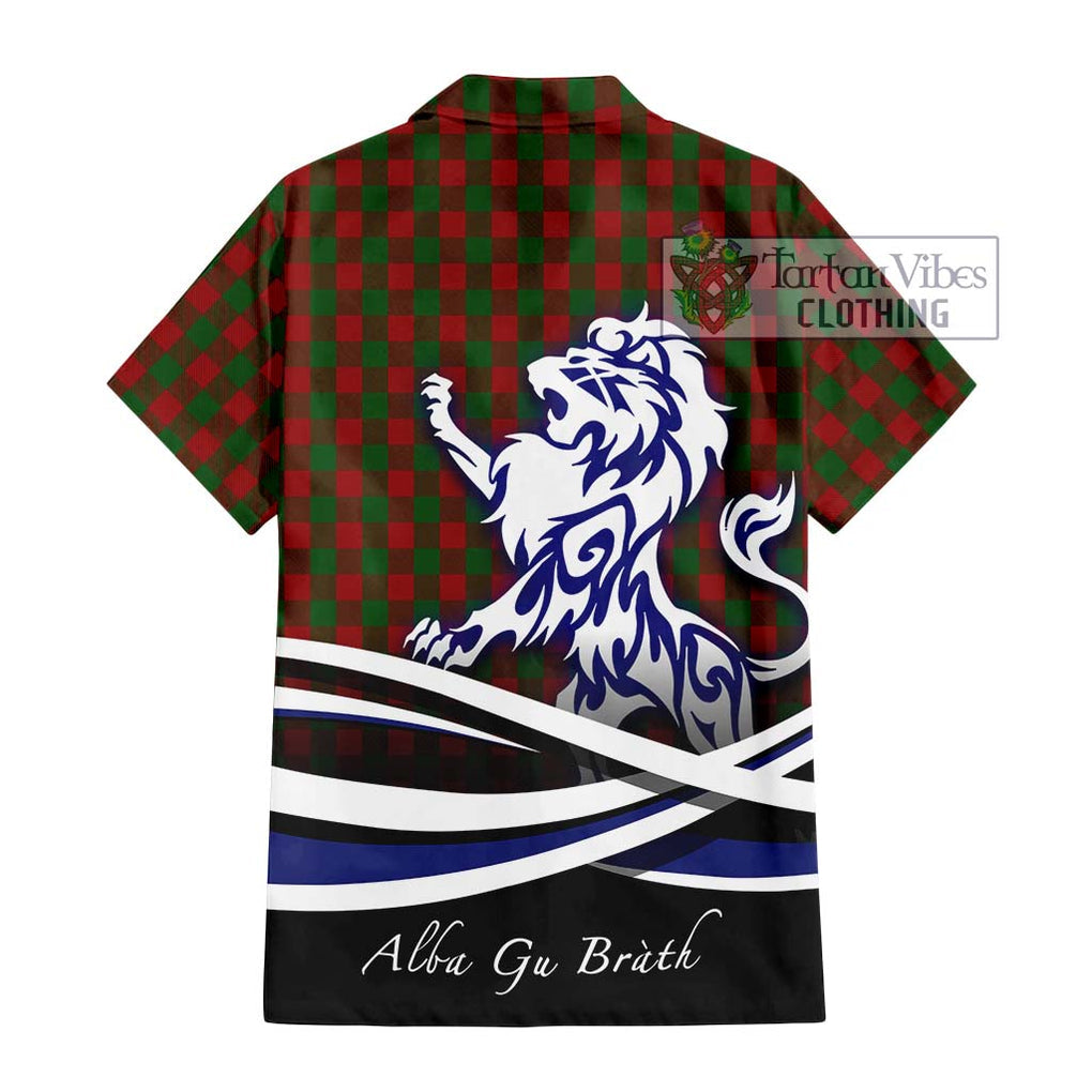 Moncrieff (Moncreiffe) Tartan Hawaiian Shirt with Alba Gu Brath Regal Lion Emblem - Tartan Vibes Clothing