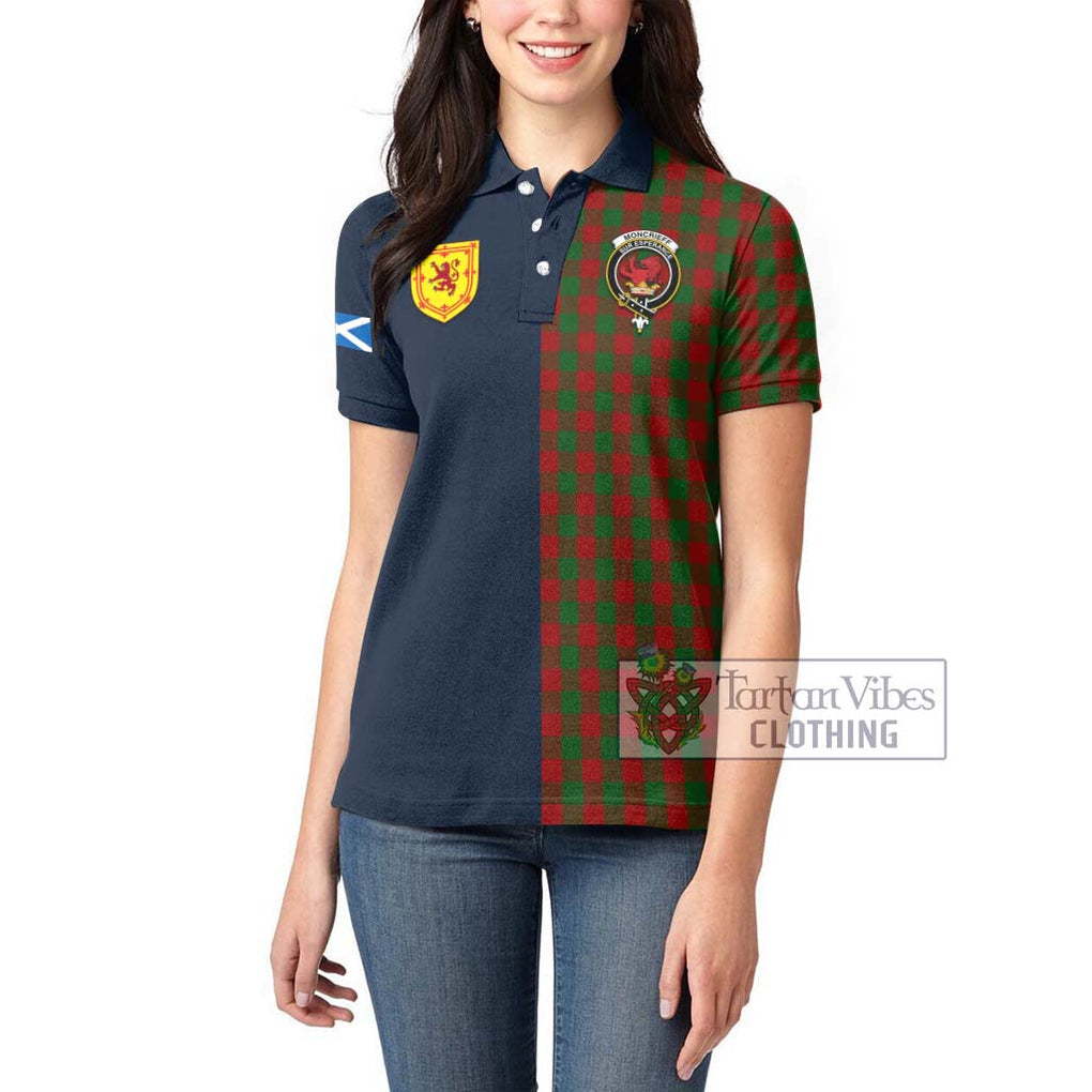 Moncrieff (Moncreiffe) Tartan Women's Polo Shirt Alba with Scottish Lion Royal Arm Half Style - Tartan Vibes Clothing