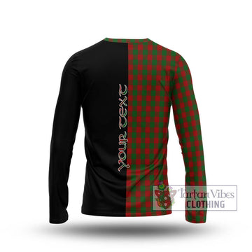 Moncrieff (Moncreiffe) Tartan Long Sleeve T-Shirt with Family Crest and Half Of Me Style - Tartan Vibes Clothing