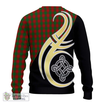 Moncrieff (Moncreiffe) Tartan Ugly Sweater with Family Crest and Celtic Symbol Style - Tartan Vibes Clothing