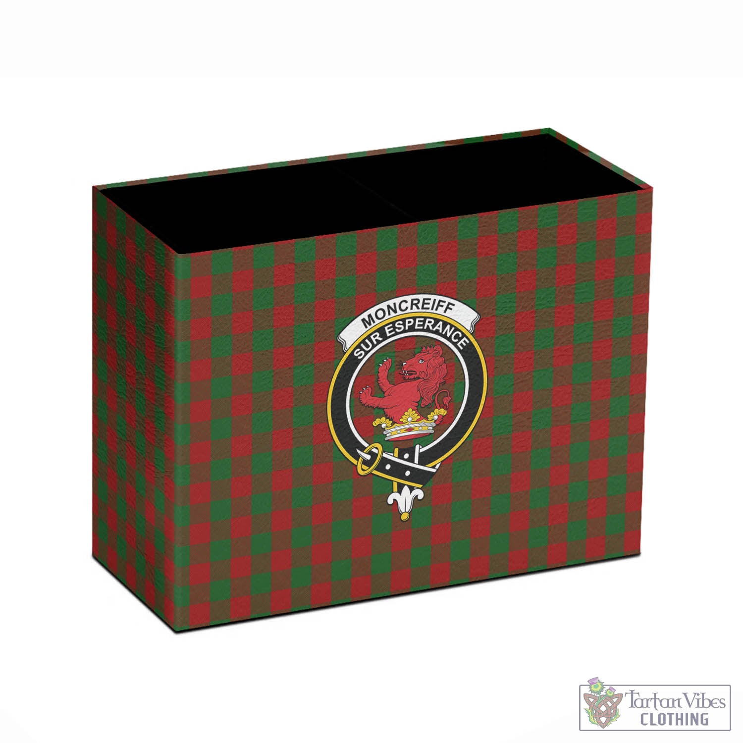 Moncrieff (Moncreiffe) Tartan Pen Holder with Family Crest - Tartan Vibes Clothing
