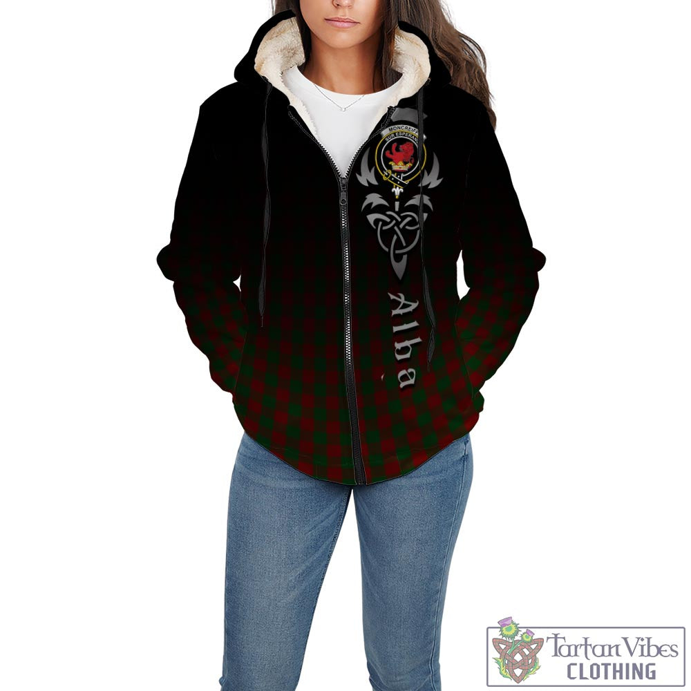 Moncrieff (Moncreiffe) Tartan Sherpa Hoodie Featuring Alba Gu Brath Family Crest Celtic Inspired - Tartan Vibes Clothing