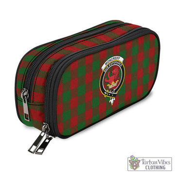 Moncrieff (Moncreiffe) Tartan Pen and Pencil Case with Family Crest