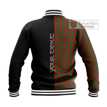Moncrieff (Moncreiffe) Tartan Baseball Jacket with Family Crest and Half Of Me Style - Tartan Vibes Clothing