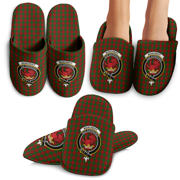 Moncrieff Tartan Home Slippers with Family Crest