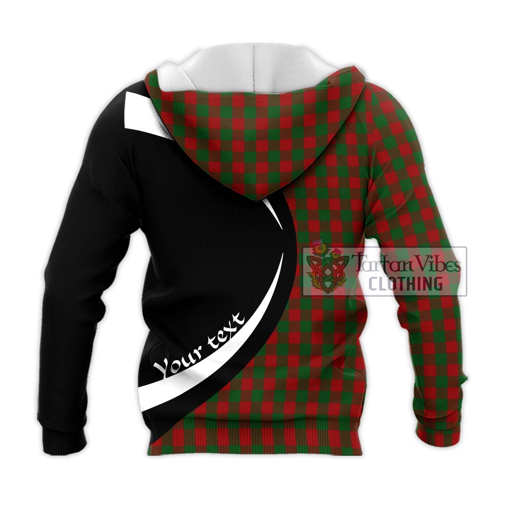 Moncrieff (Moncreiffe) Tartan Knitted Hoodie with Family Crest Circle Style - Tartan Vibes Clothing