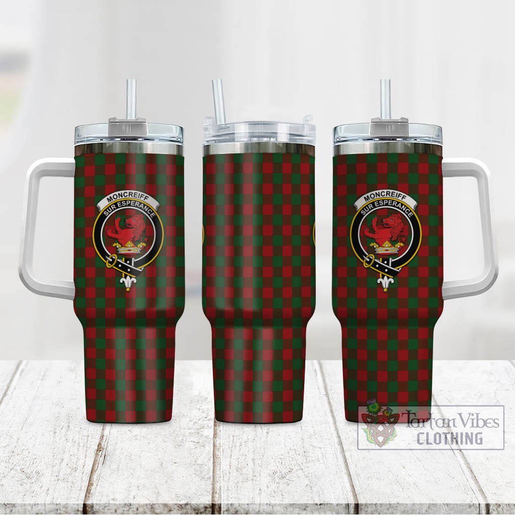 Moncrieff (Moncreiffe) Tartan Tumbler with Handle with Family Crest - Tartan Vibes Clothing