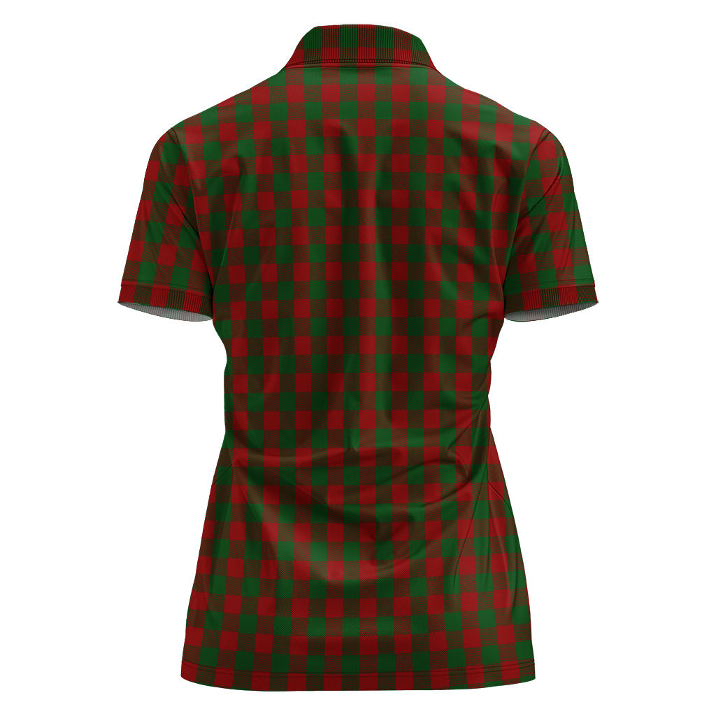 Moncrieff (Moncreiffe) Tartan Polo Shirt with Family Crest For Women - Tartan Vibes Clothing