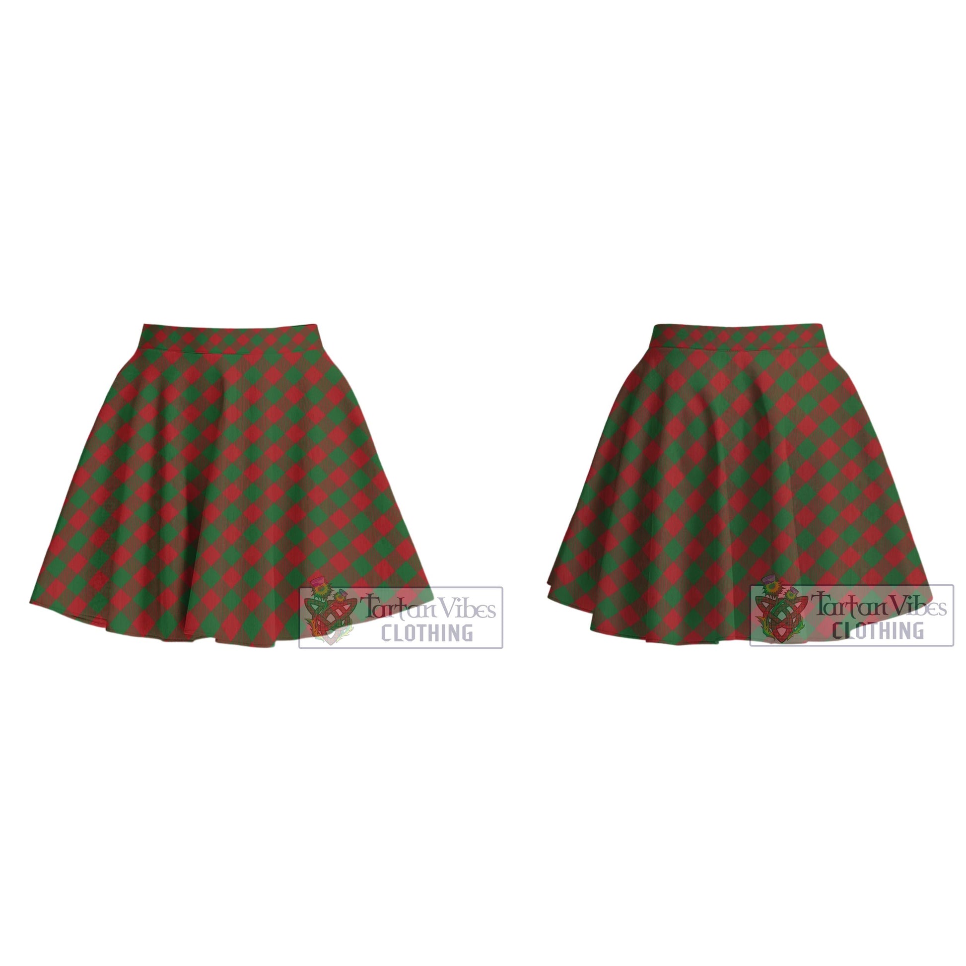 Moncrieff (Moncreiffe) Tartan Women's Plated Mini Skirt Cross Style - Tartan Vibes Clothing