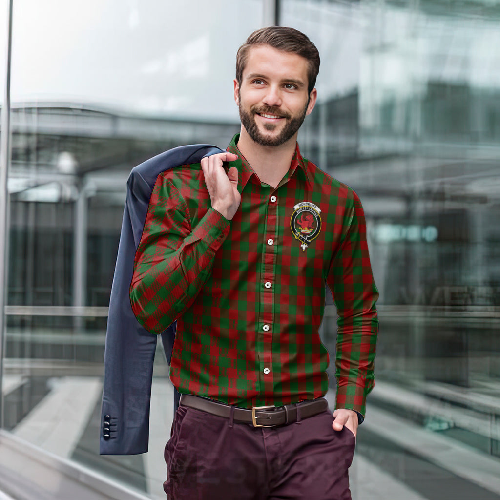 Moncrieff (Moncreiffe) Tartan Long Sleeve Button Up Shirt with Family Crest - Tartan Vibes Clothing