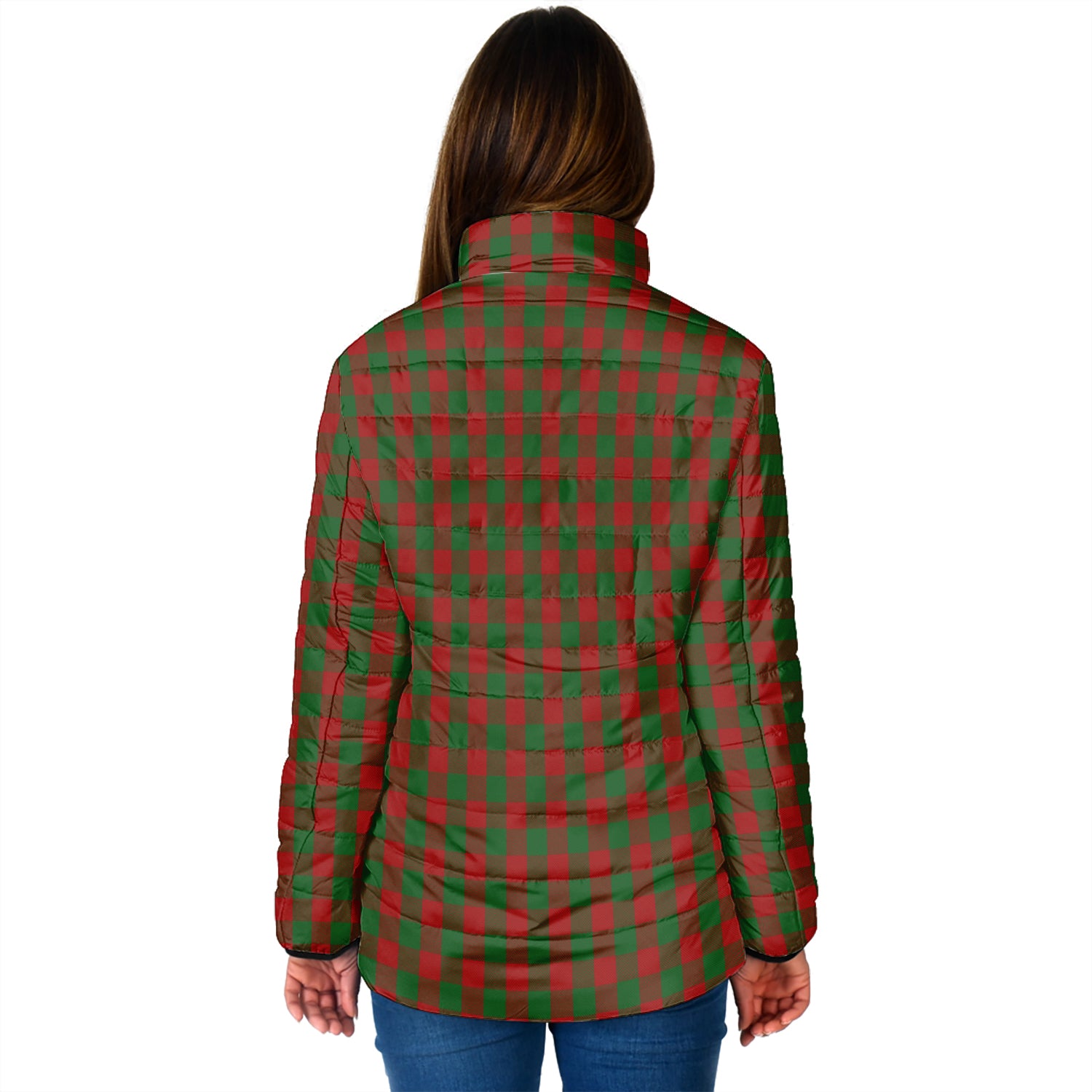 Moncrieff (Moncreiffe) Tartan Padded Jacket with Family Crest - Tartan Vibes Clothing