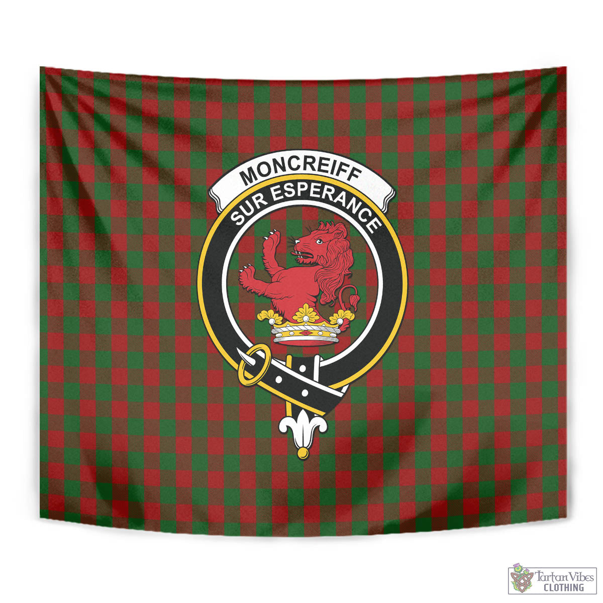 Moncrieff (Moncreiffe) Tartan Tapestry Wall Hanging and Home Decor for Room with Family Crest - Tartan Vibes Clothing