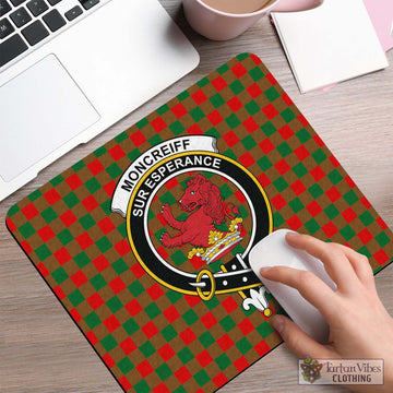 Moncrieff Modern Tartan Mouse Pad with Family Crest