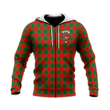Moncrieff Modern Tartan Knitted Hoodie with Family Crest