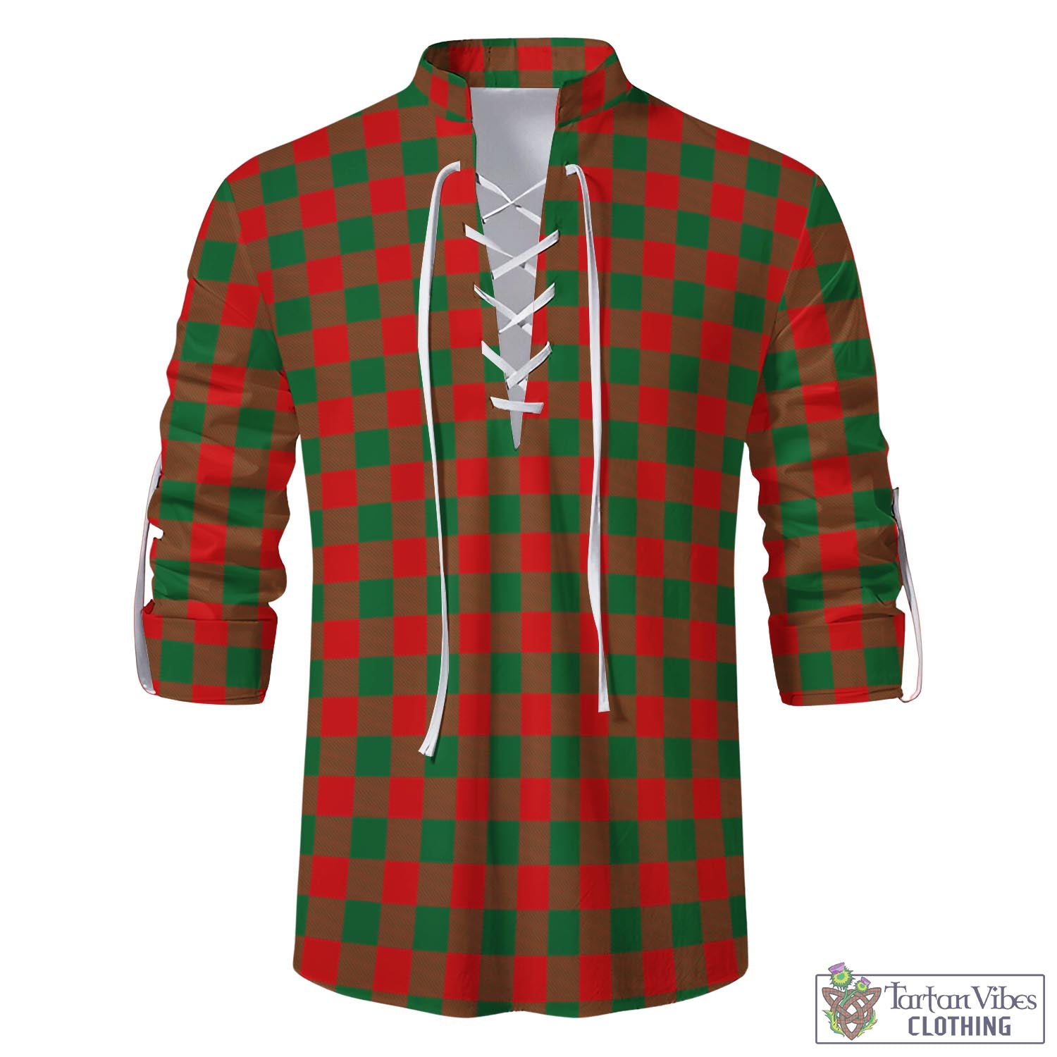 Tartan Vibes Clothing Moncrieff Modern Tartan Men's Scottish Traditional Jacobite Ghillie Kilt Shirt