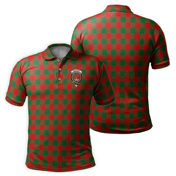 Moncrieff Modern Tartan Men's Polo Shirt with Family Crest