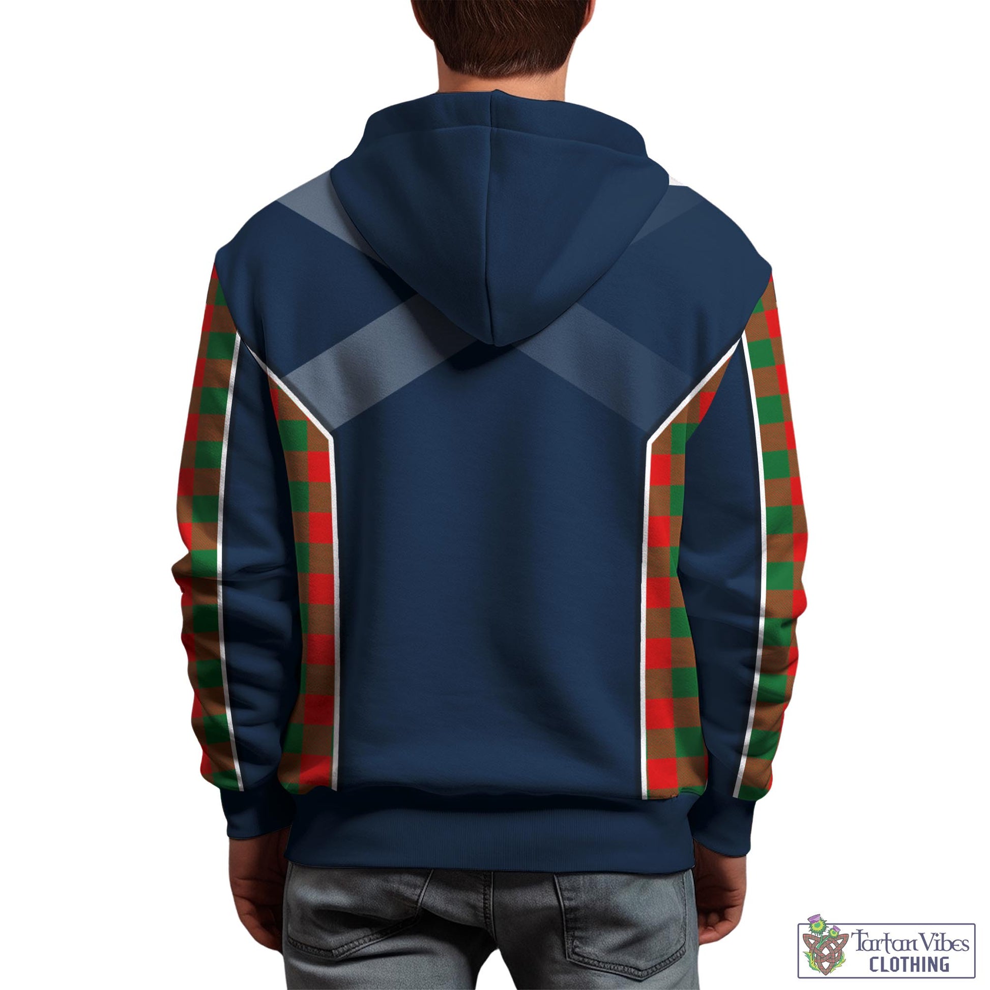 Tartan Vibes Clothing Moncrieff Modern Tartan Hoodie with Family Crest and Lion Rampant Vibes Sport Style
