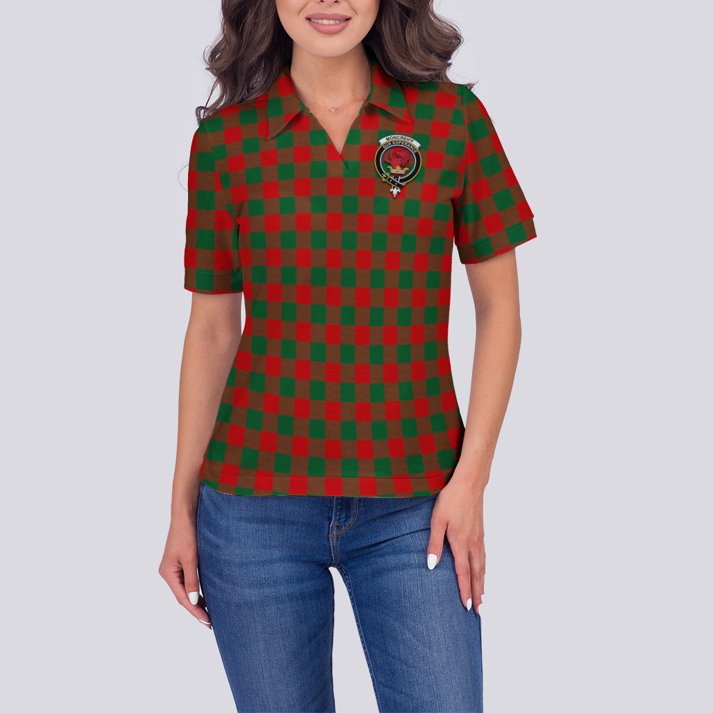 moncrieff-modern-tartan-polo-shirt-with-family-crest-for-women