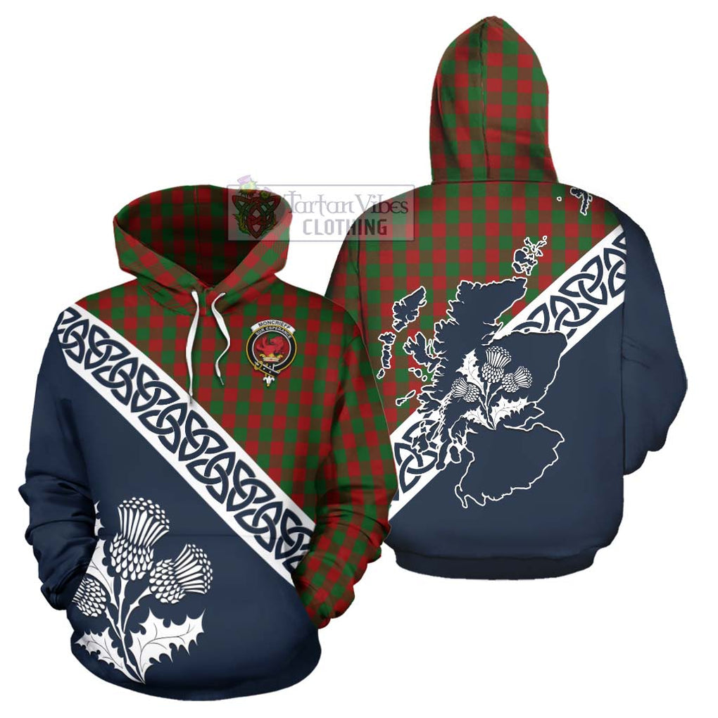 Moncrieff (Moncreiffe) Tartan Hoodie Featuring Thistle and Scotland Map Zip Hoodie - Tartan Vibes Clothing