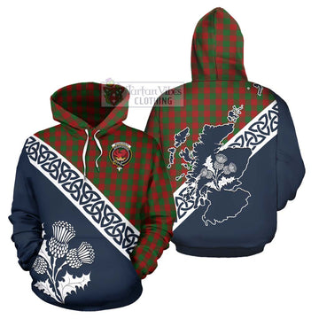 Moncrieff (Moncreiffe) Tartan Hoodie Featuring Thistle and Scotland Map Zip Hoodie - Tartan Vibes Clothing