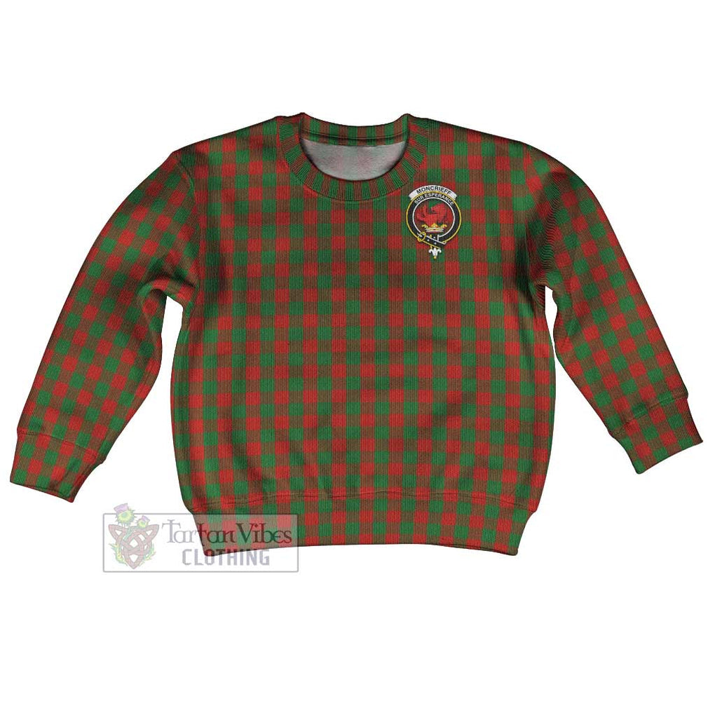 Moncrieff (Moncreiffe) Tartan Kid Ugly Sweater with Family Crest Kid - Tartan Vibes Clothing