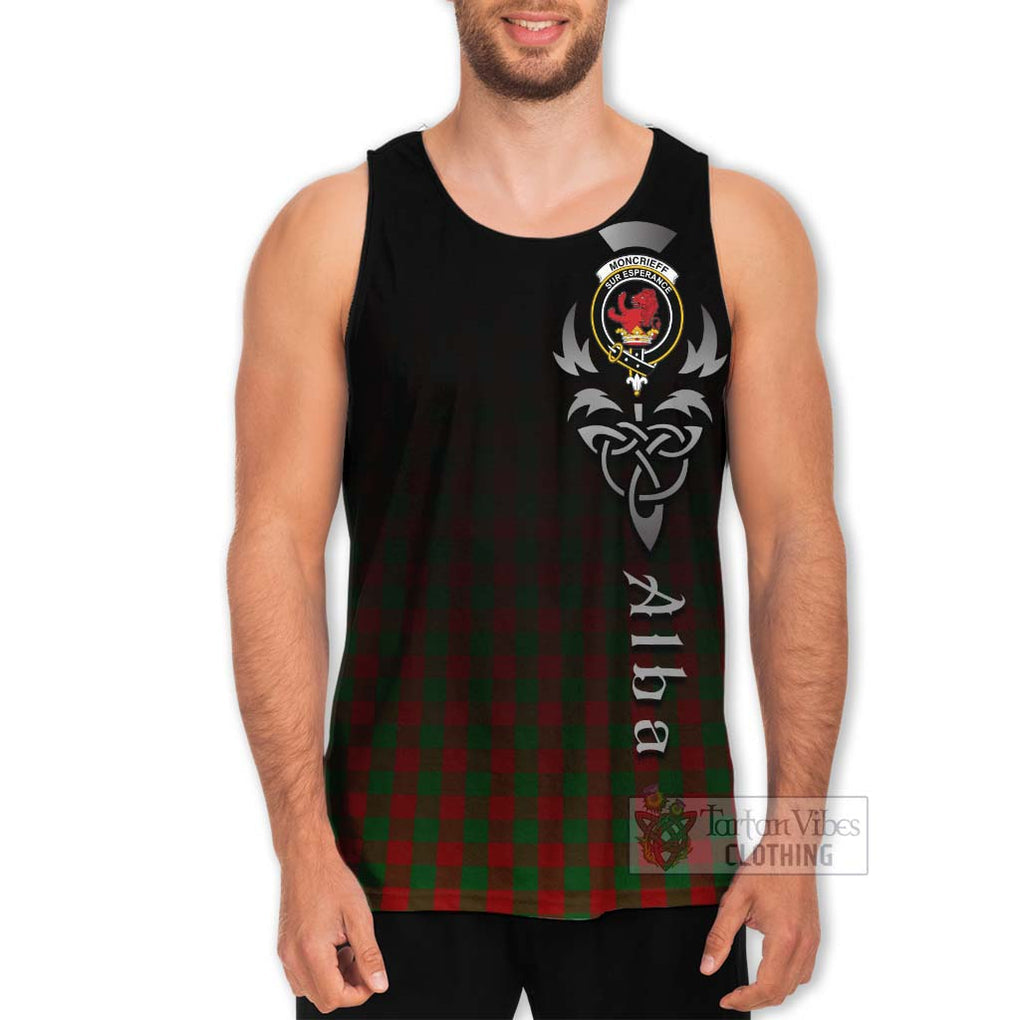 Moncrieff (Moncreiffe) Tartan Men's Tank Top Featuring Alba Gu Brath Family Crest Celtic Inspired Men - Tartan Vibes Clothing