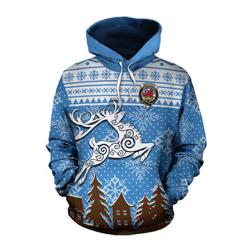 Moncrieff (Moncreiffe) Clan Christmas Cotton Hoodie Celtic Reindeer Style Pullover Hoodie XS - Tartan Vibes Clothing