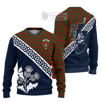 Moncrieff (Moncreiffe) Tartan Ugly Sweater Featuring Thistle and Scotland Map Unisex - Tartan Vibes Clothing