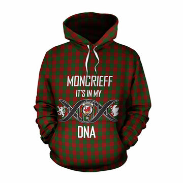 Moncrieff (Moncreiffe) Tartan Cotton Hoodie with Family Crest DNA In Me Style Pullover Hoodie XS - Tartan Vibes Clothing