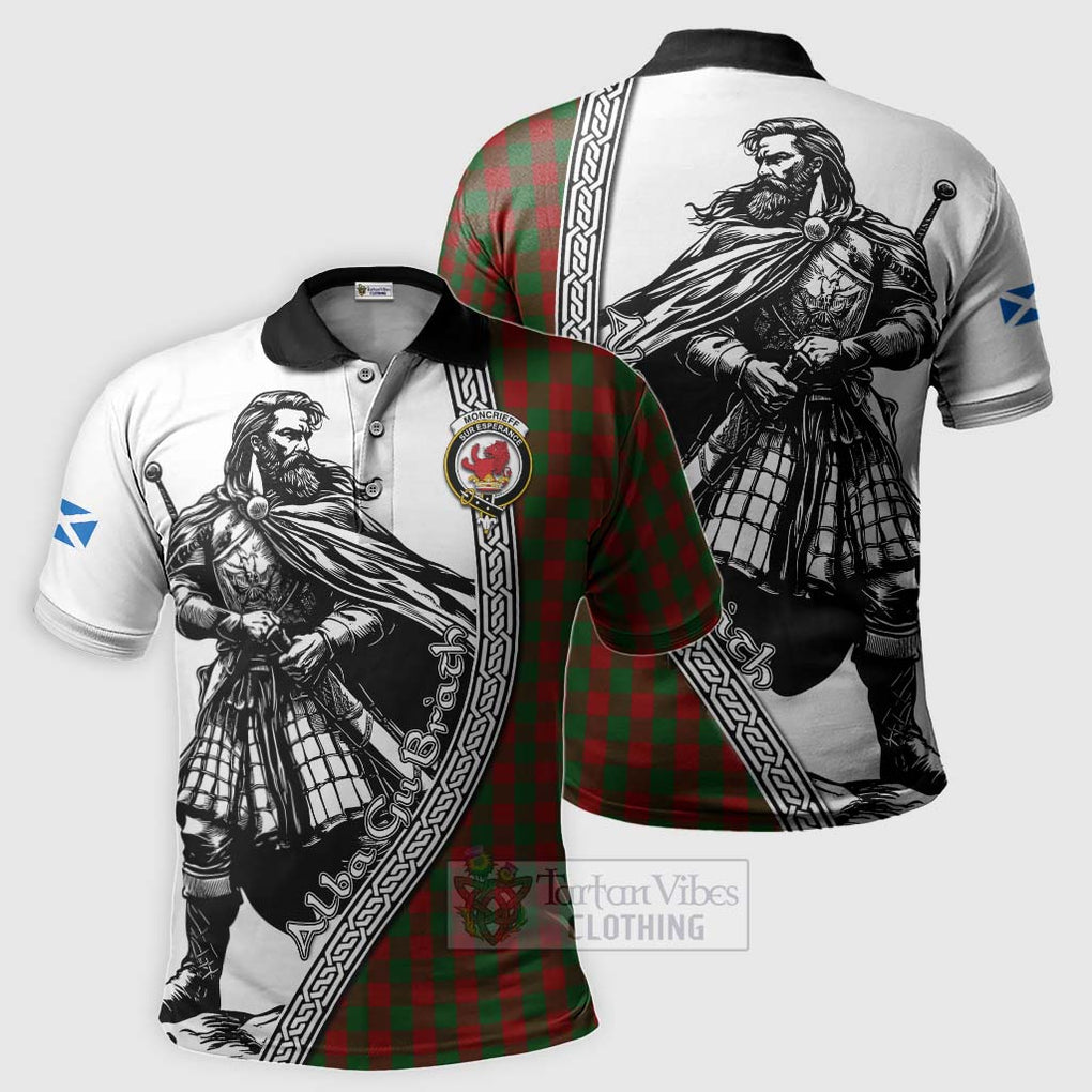 Moncrieff (Moncreiffe) Tartan Clan Crest Polo Shirt with Highlander Warrior Celtic Style Kid - Tartan Vibes Clothing