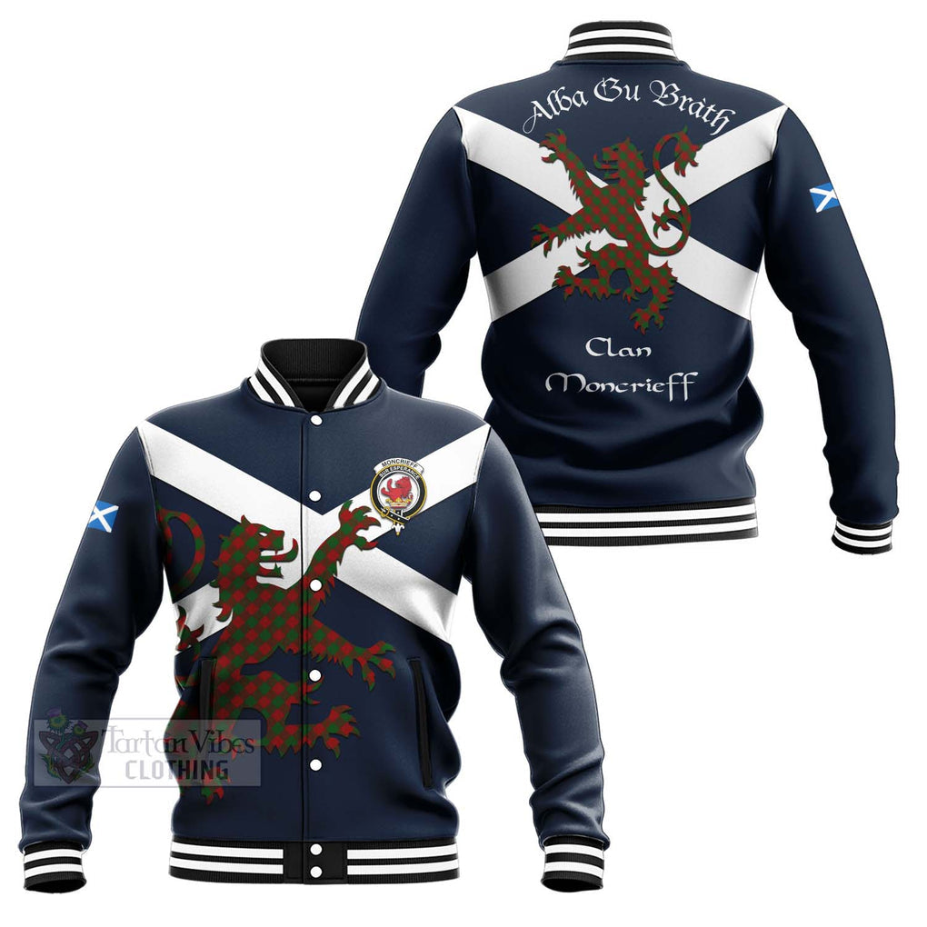 Moncrieff (Moncreiffe) Tartan Lion Rampant Baseball Jacket Proudly Display Your Heritage with Alba Gu Brath and Clan Name Unisex - Tartan Vibes Clothing