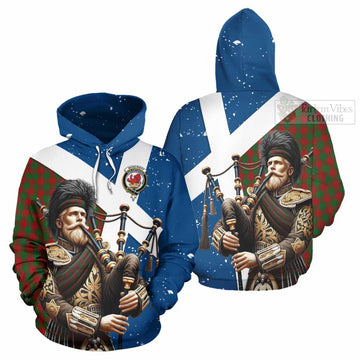 Moncrieff (Moncreiffe) Tartan Hoodie with Family Crest Scottish Bagpiper Vibes Zip Hoodie - Tartan Vibes Clothing