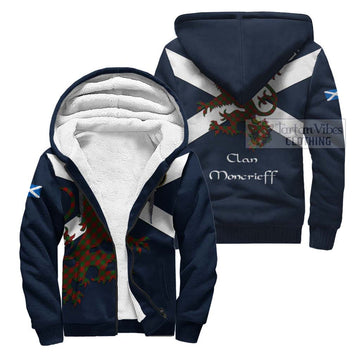 Moncrieff (Moncreiffe) Tartan Lion Rampant Sherpa Hoodie Proudly Display Your Heritage with Alba Gu Brath and Clan Name Unisex S - Tartan Vibes Clothing