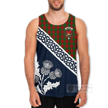 Moncrieff (Moncreiffe) Tartan Men's Tank Top Featuring Thistle and Scotland Map Men - Tartan Vibes Clothing