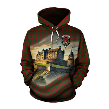 Moncrieff (Moncreiffe) Tartan Family Crest Cotton Hoodie with Scottish Ancient Castle Style Pullover Hoodie XS - Tartan Vibes Clothing