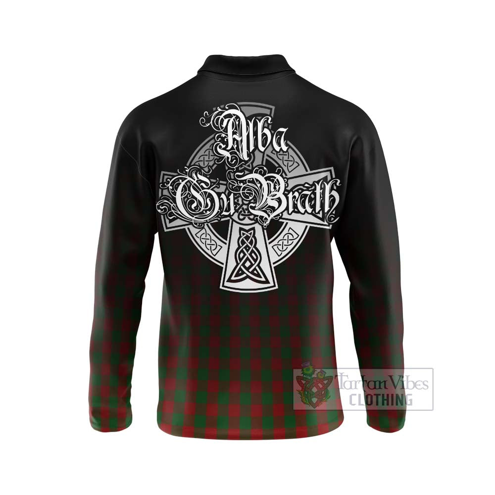 Moncrieff (Moncreiffe) Tartan Long Sleeve Polo Shirt Featuring Alba Gu Brath Family Crest Celtic Inspired - Tartan Vibes Clothing