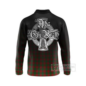 Moncrieff (Moncreiffe) Tartan Long Sleeve Polo Shirt Featuring Alba Gu Brath Family Crest Celtic Inspired - Tartan Vibes Clothing