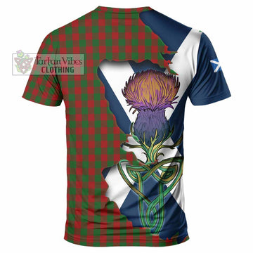 Moncrieff (Moncreiffe) Tartan Family Crest T-Shirt Scottish Thistle Celtic Inspired