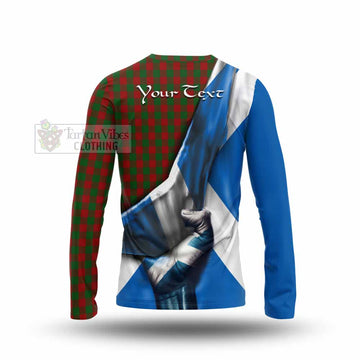 Moncrieff (Moncreiffe) Tartan Long Sleeve T-Shirt with Family Crest Scotland Patriotic Style - Tartan Vibes Clothing