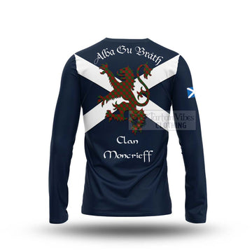 Moncrieff (Moncreiffe) Tartan Lion Rampant Long Sleeve T-Shirt Proudly Display Your Heritage with Alba Gu Brath and Clan Name - Tartan Vibes Clothing