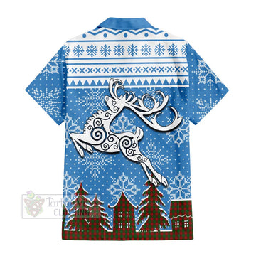 Moncrieff (Moncreiffe) Clan Christmas Hawaiian Shirt Celtic Reindeer Style - Tartan Vibes Clothing