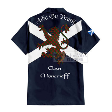 Moncrieff (Moncreiffe) Tartan Lion Rampant Hawaiian Shirt Proudly Display Your Heritage with Alba Gu Brath and Clan Name - Tartan Vibes Clothing