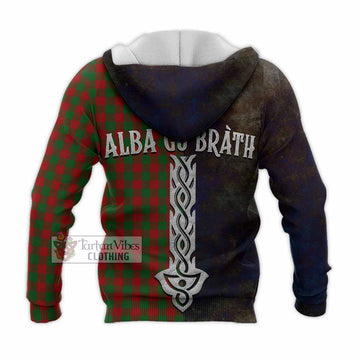 Moncrieff (Moncreiffe) Tartan Family Crest Knitted Hoodie Alba Gu Brath Be Brave Lion Ancient Style