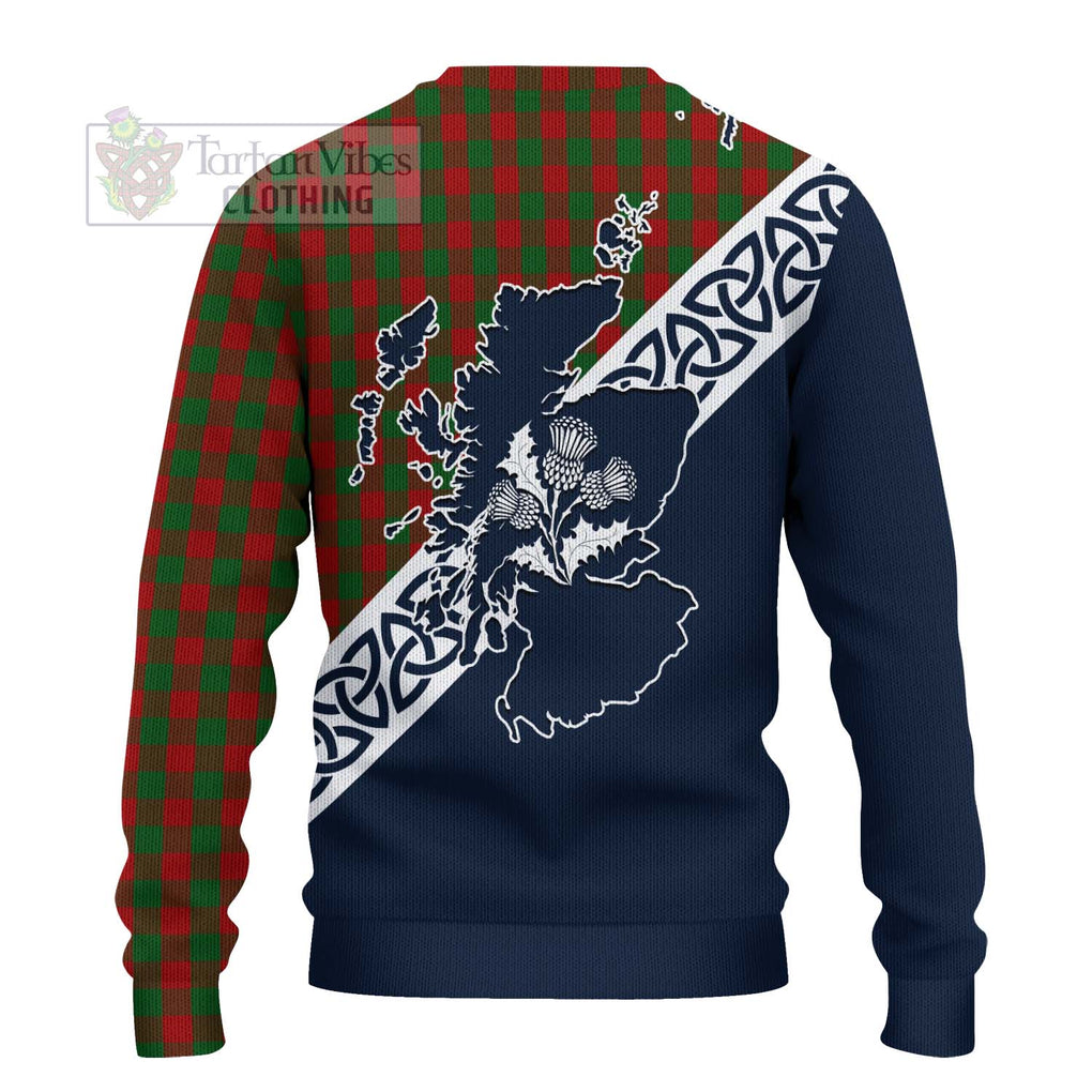 Moncrieff (Moncreiffe) Tartan Ugly Sweater Featuring Thistle and Scotland Map - Tartan Vibes Clothing