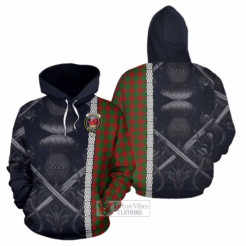 Moncrieff (Moncreiffe) Tartan Hoodie with Family Crest Cross Sword Thistle Celtic Vibes - Tartan Vibes Clothing